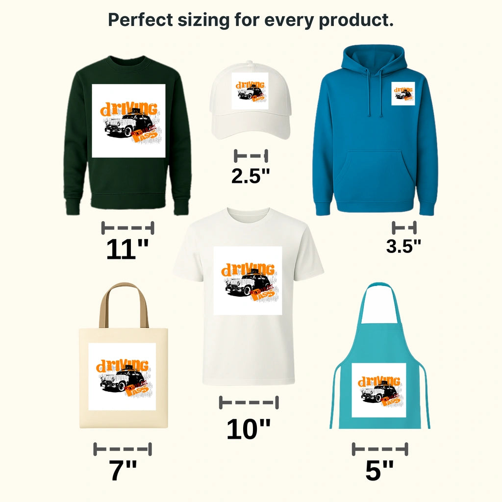 Cars Driving Pass Clasic Car Designs - DTF Heat Transfer - transferlegend