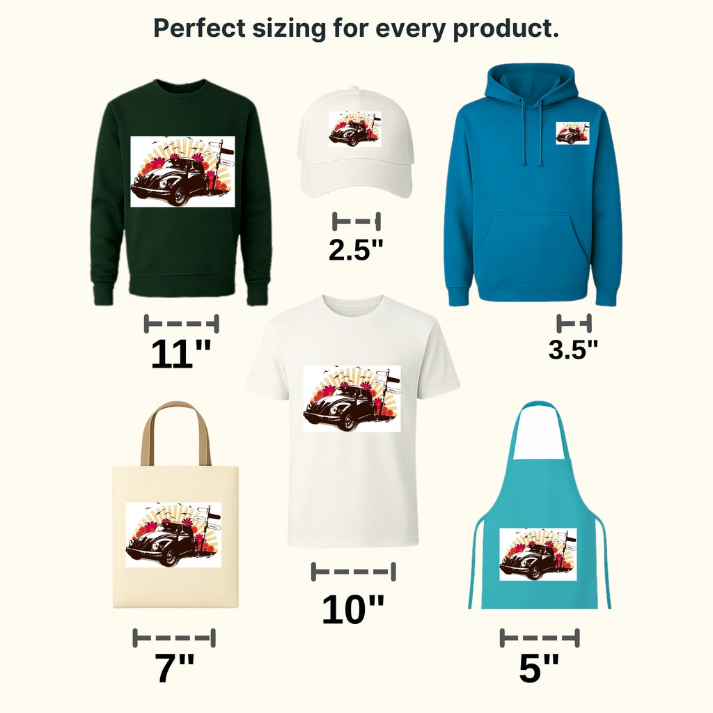 Cars City Or Beach Clasic Car Designs - DTF Heat Transfer - transferlegend