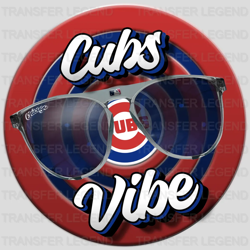 Chicago Cubs MLB Cubs Vibe DTF Iron On Transfer