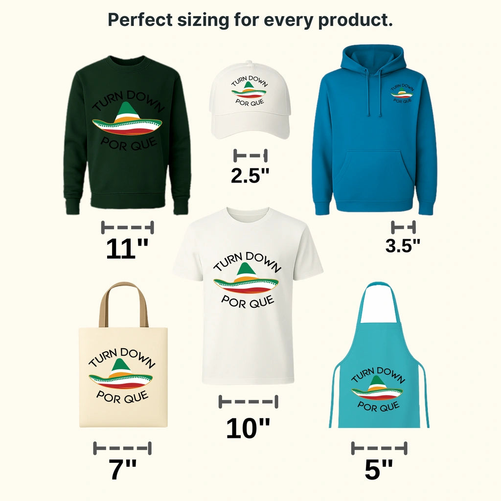 Turn Down Por Que - Cinco De Mayo DTF heat transfer - transferlegend