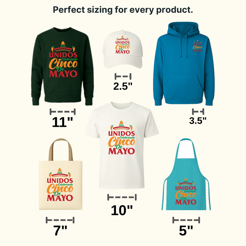 Unidos Celebrando Cinco De Mayo- Cinco De Mayo DTF heat transfer - transferlegend