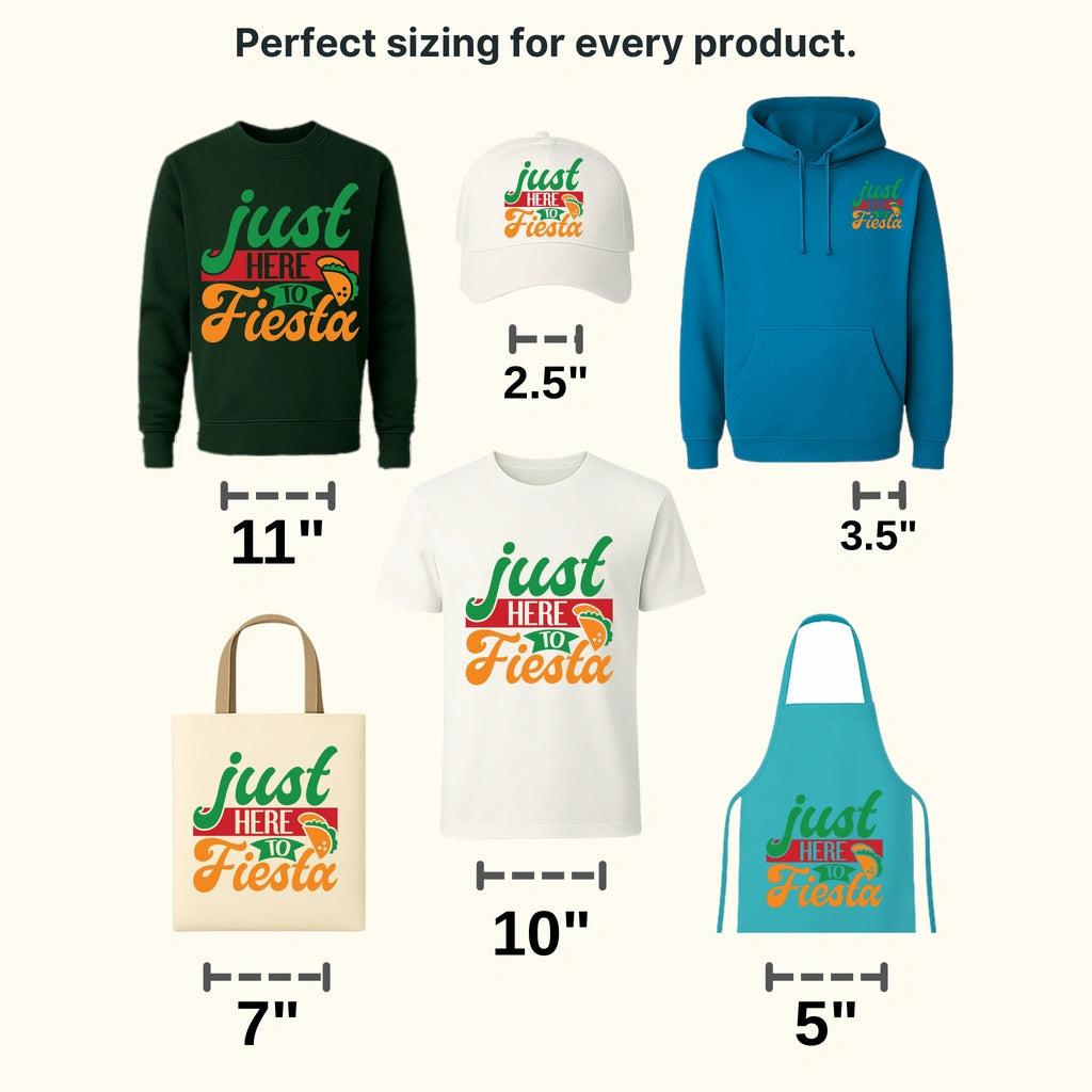 Just Here To Siesta - Cinco De Mayo DTF heat transfer - transferlegend