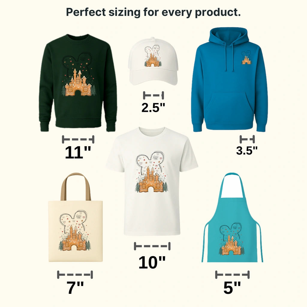 Christmas Cartoon Castle Mouse Design - DTF heat transfer - transferlegend