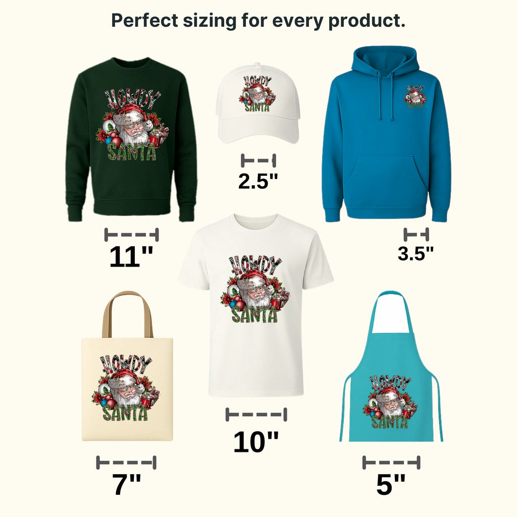 HOWDY SANTA Christmas Design - DTF heat transfer - transferlegend