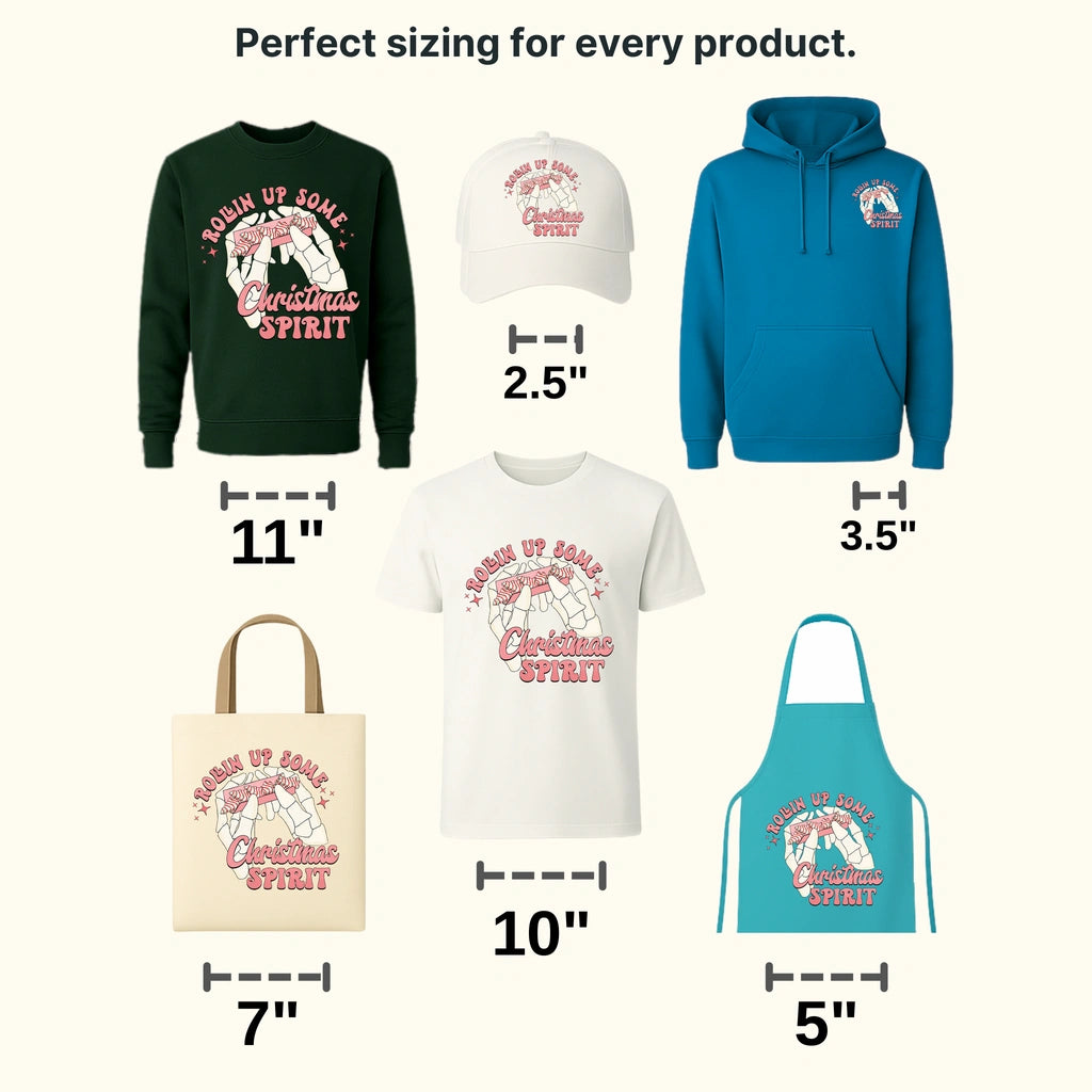 ROLLIN UP CHRISTMAS SPIRIT Christmas Design - DTF heat transfer - transferlegend