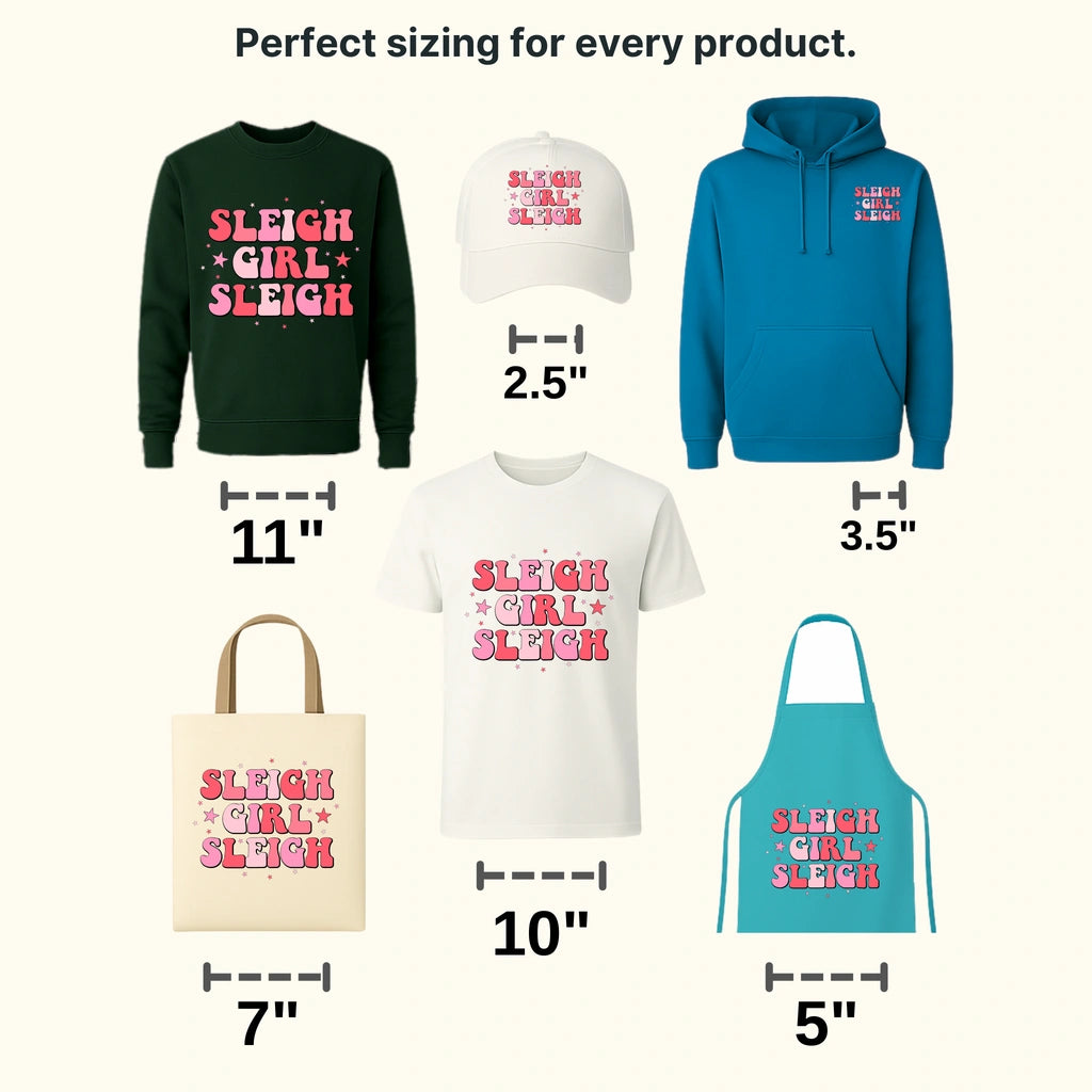 SLEIGH GIRL Christmas Design - DTF heat transfer - transferlegend