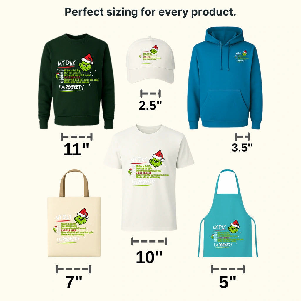 GRINCH MY DAY , Christmas Design, Dtf Heat Transfer - transferlegend