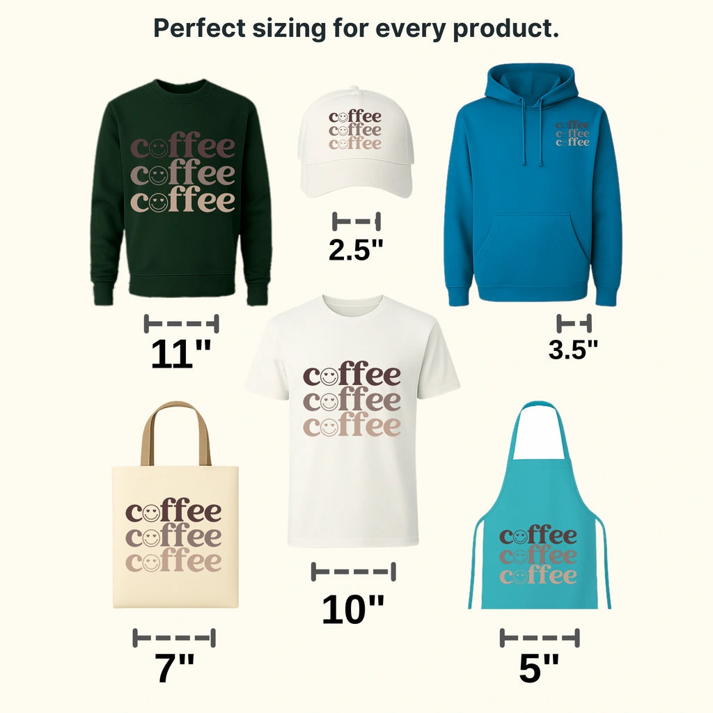 Coffee Smiley Face Design - DTF heat transfer - transferlegend