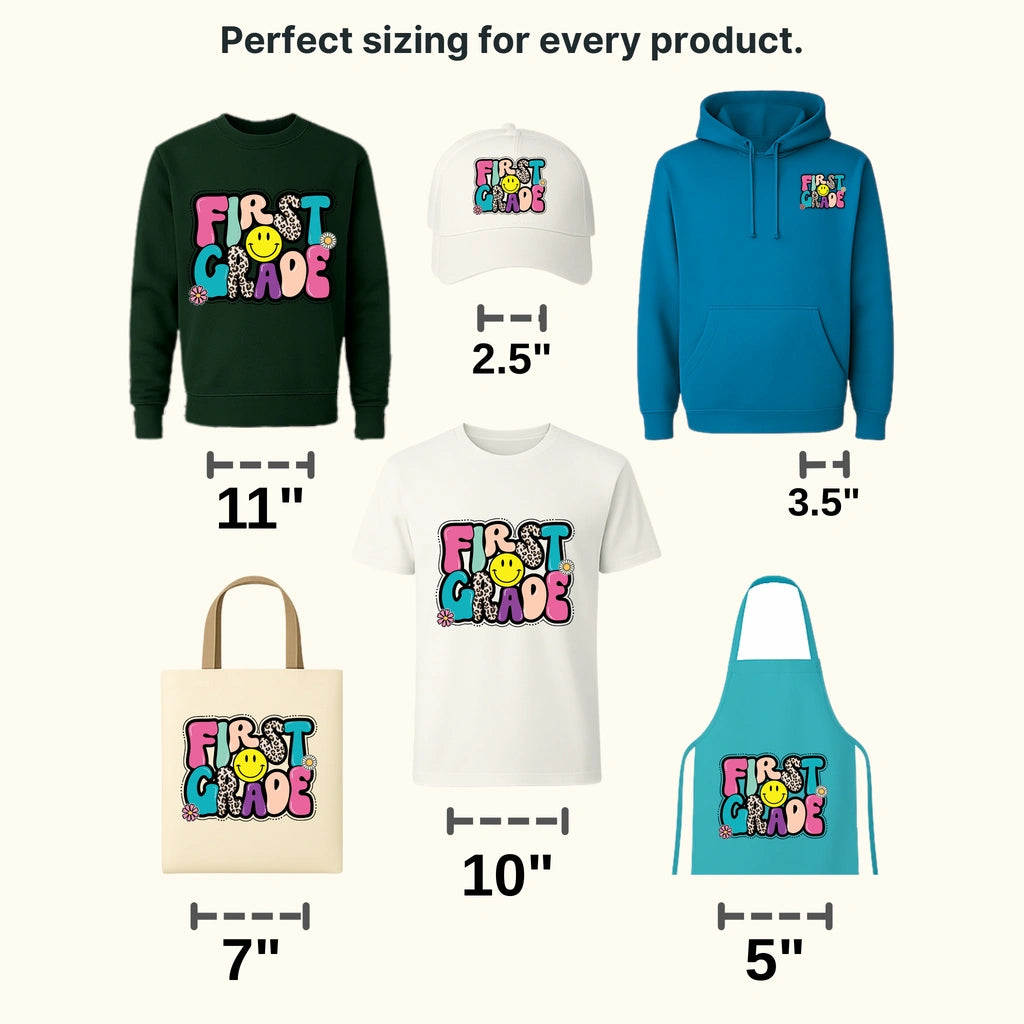 First Grade 100 Days School Design - DTF heat transfer - transferlegend