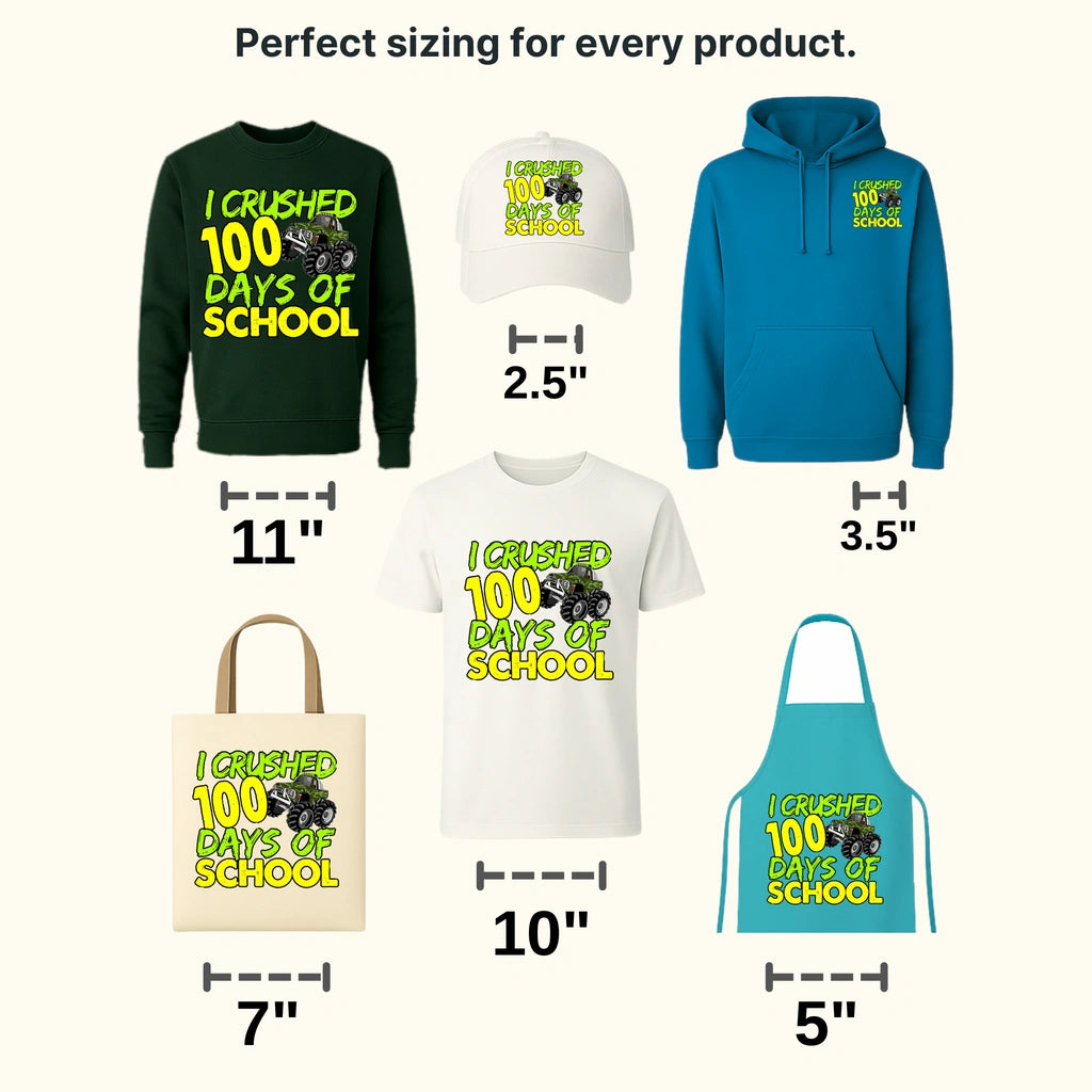 I Crushed 100 Days Of School 100 Days School Design - DTF heat transfer - transferlegend