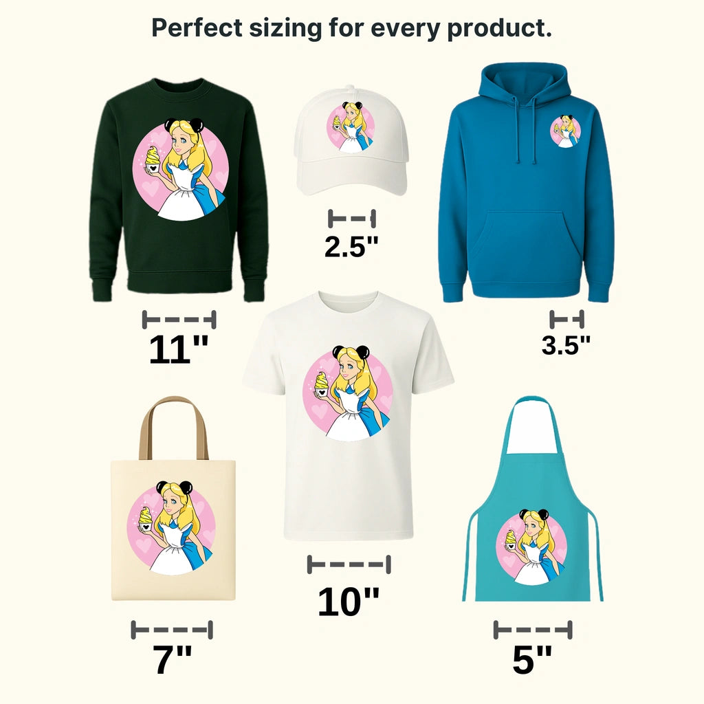 Snacks Princess Alice - Alice in Wonderland Design - DTF heat transfer - transferlegend