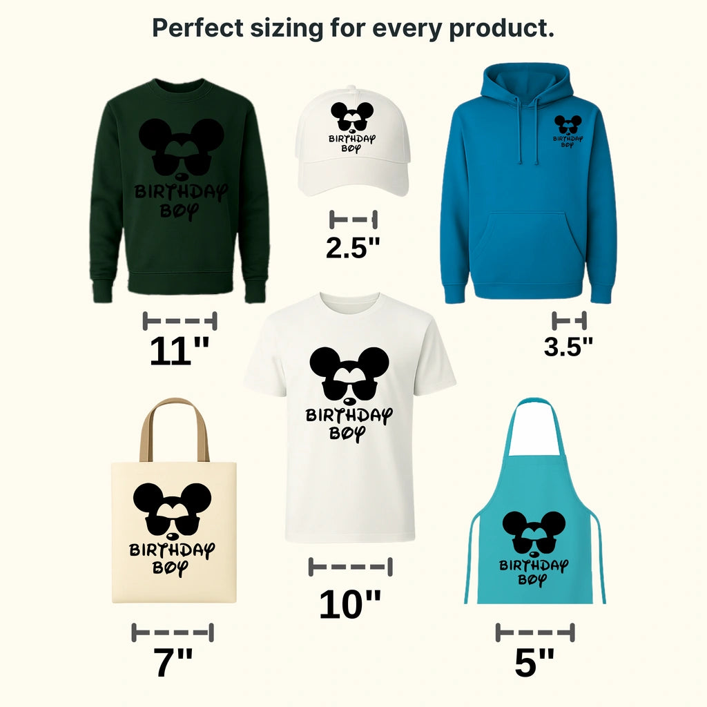 Sunglasses Mouse Birthday Boy Design - DTF heat transfer - transferlegend