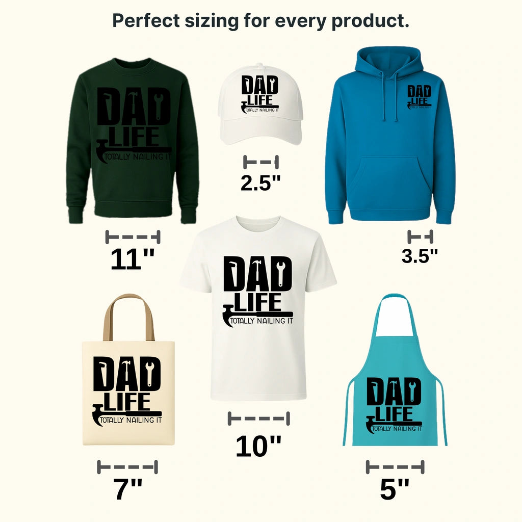 Dad Life Totally Nailing It Design - DTF heat transfer - transferlegend