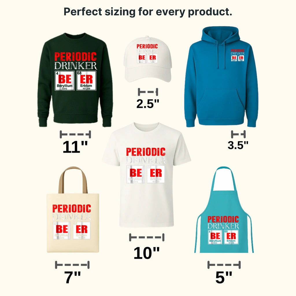 Periodic Drinker Beer Design - DTF heat transfer - transferlegend