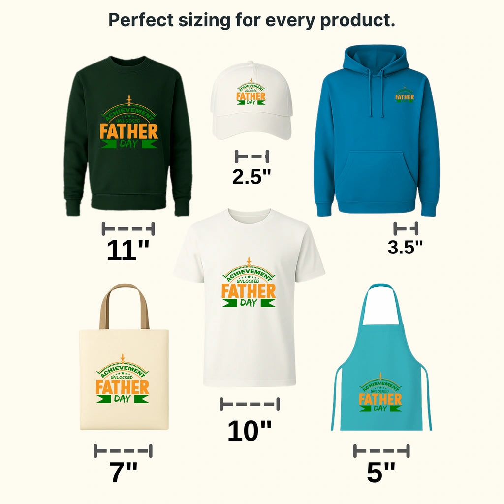 Achievement Unlocked Father Day Design - DTF heat transfer - transferlegend