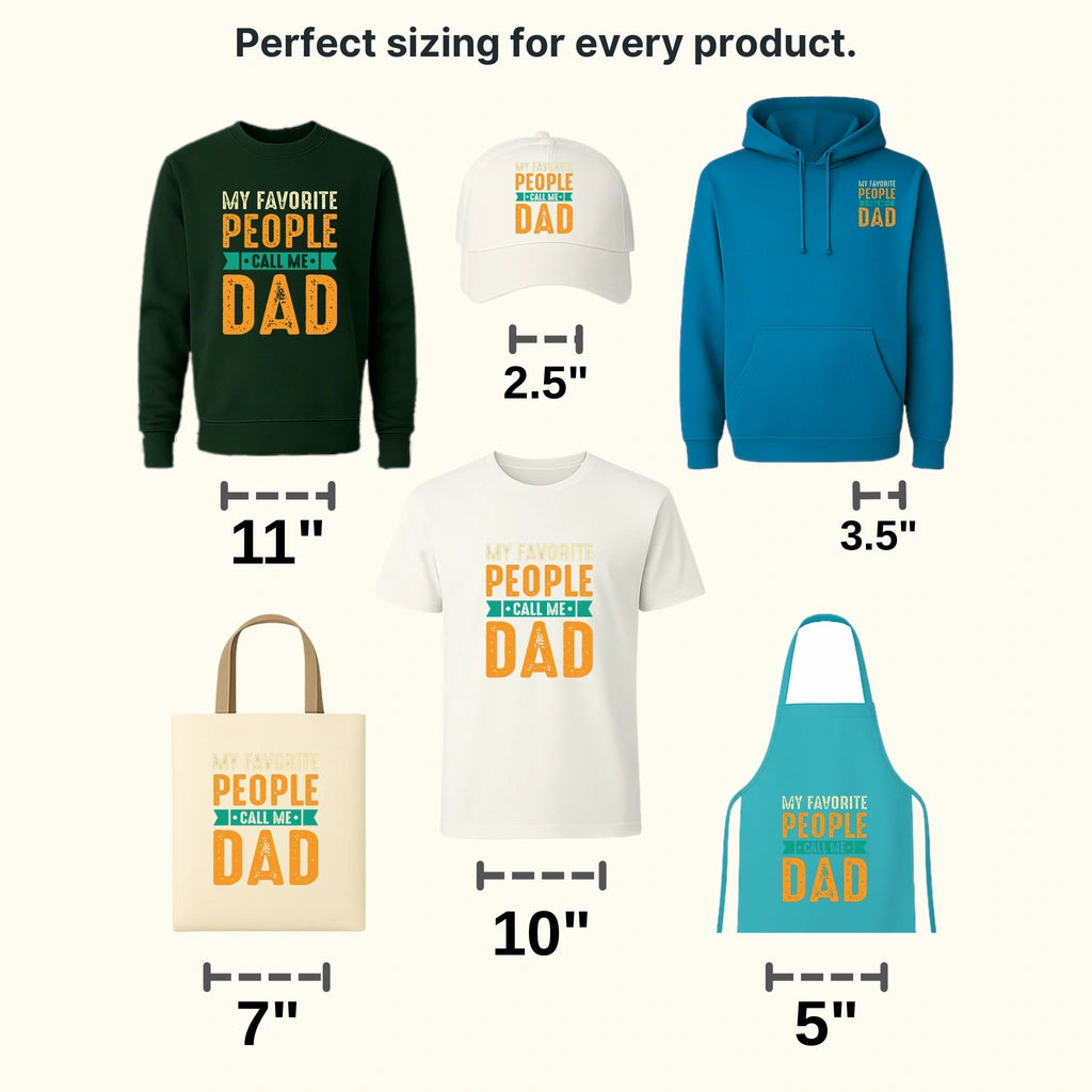 My Favorite People Call Me Dad Design - DTF heat transfer - transferlegend