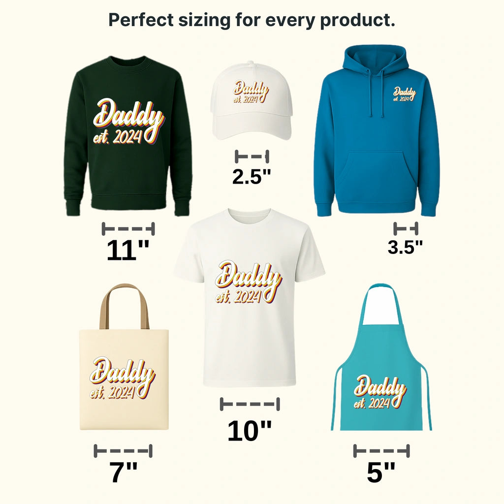 Daddy Est. 2024 Design - DTF heat transfer - transferlegend