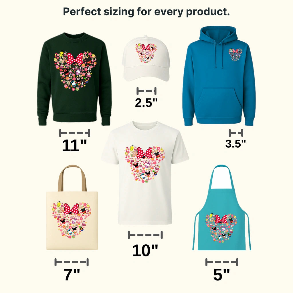 Easter Vibes Minnie Ears Design- DTF heat transfer - transferlegend