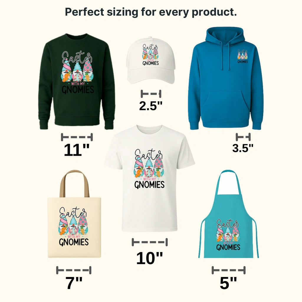 Easter With My Gnomies Easter Design - DTF heat transfer - transferlegend