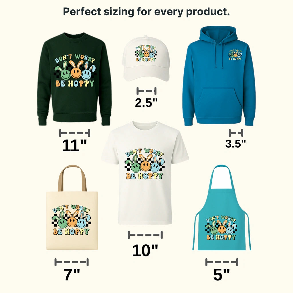 Don't Worry Be Hoppy Easter Design - DTF heat transfer - transferlegend