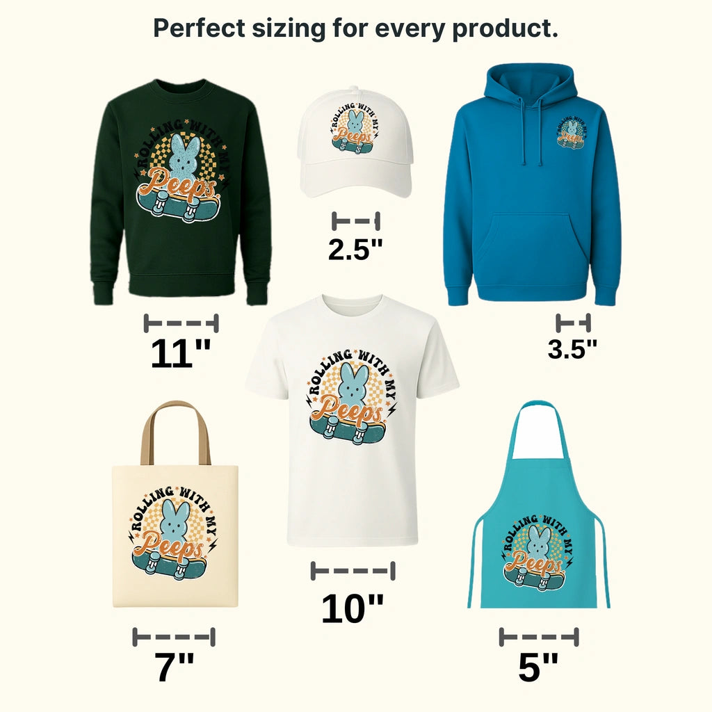 Rolling With My Peeps Easter Design - DTF heat transfer - transferlegend