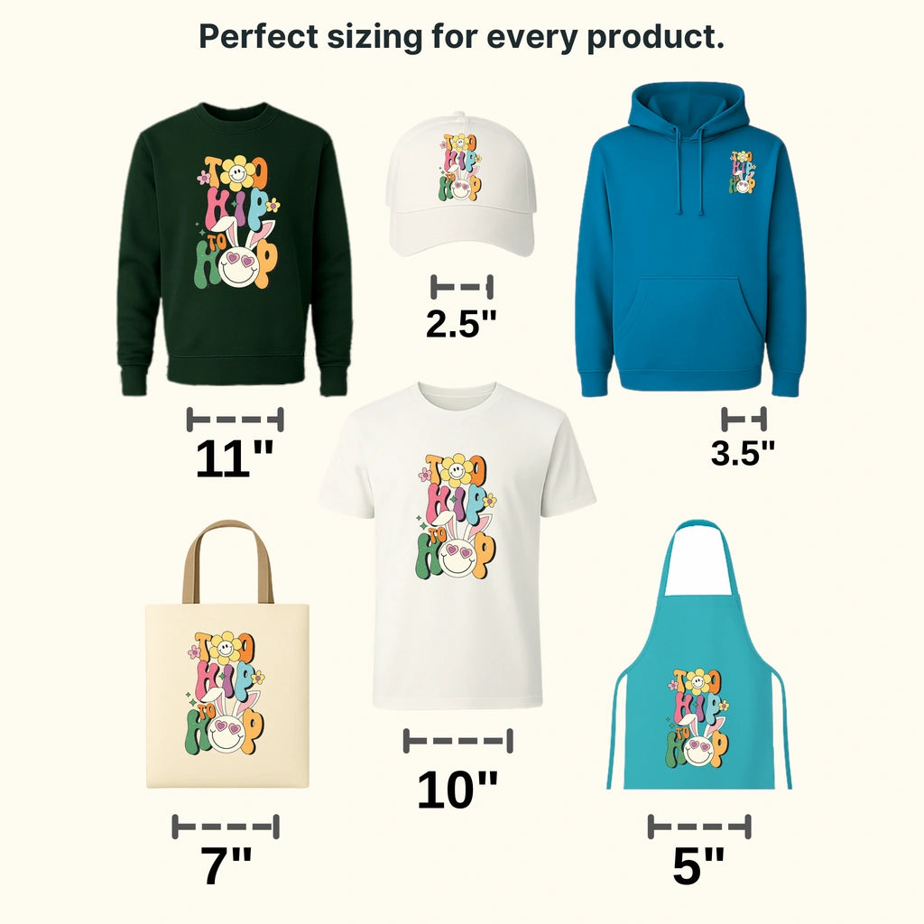 Too Hip To Hop Easter Design - DTF heat transfer - transferlegend