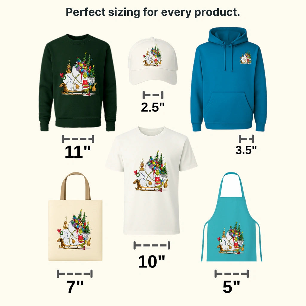 GRINCH GIFTS Christmas Design - DTF heat transfer - transferlegend