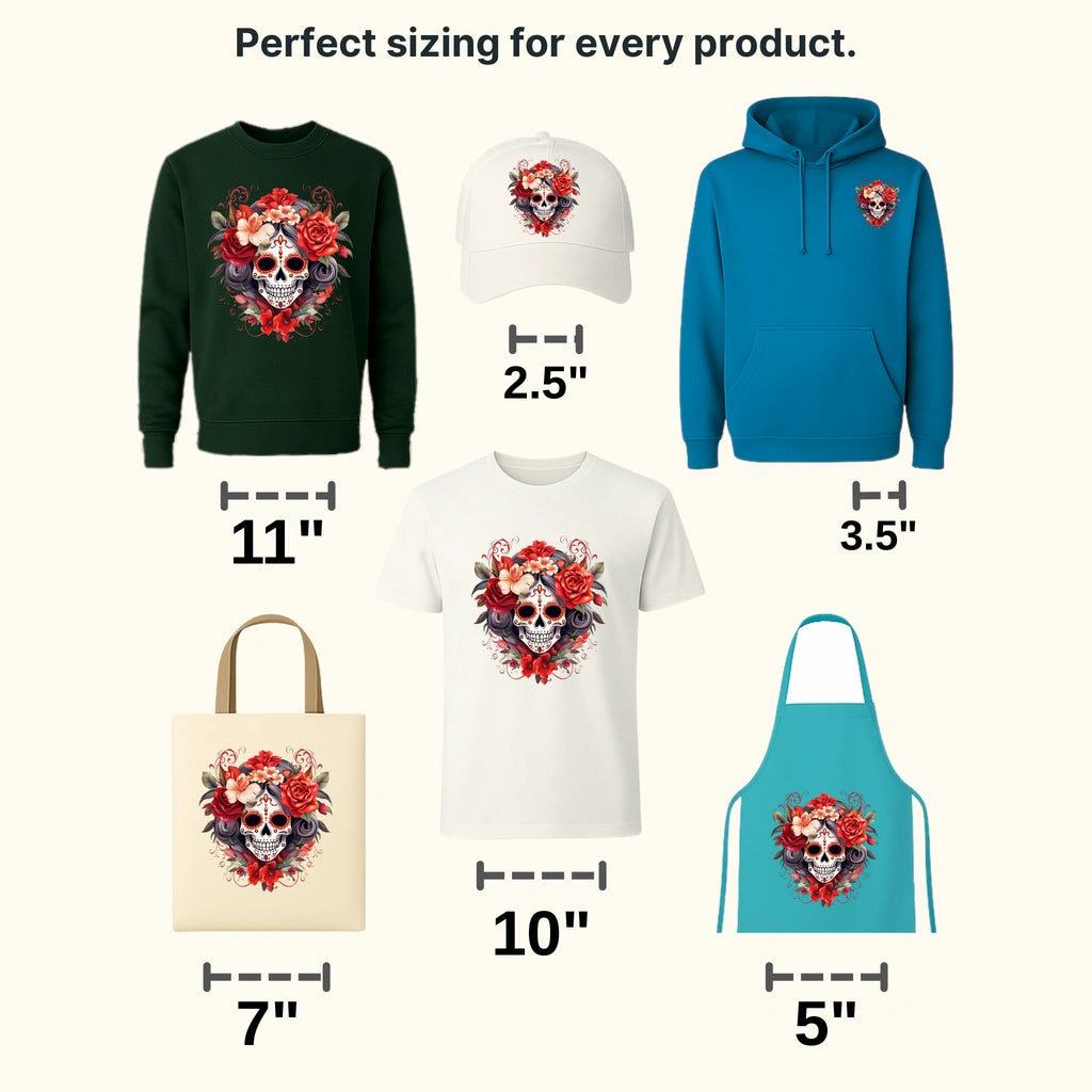 HALLOWEEN SKULL Design - DTF heat transfer - transferlegend