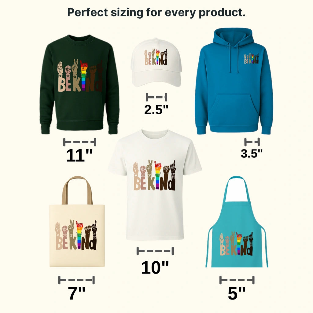 Be Kind Sign Language - LGBT Equality - Rainbow Design - DTF heat transfer - transferlegend