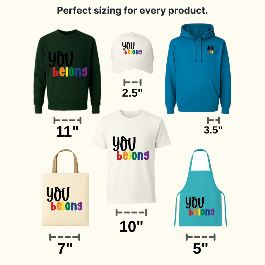 You Belong -LGBT Pride - LGBTQ Ally Design - DTF heat transfer - transferlegend