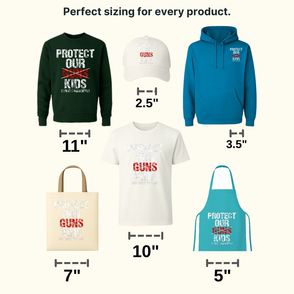 Protect Our Kids Not Guns Gun Reform Now - Gun Violence - Anti Gun - Design - DTF heat transfer - transferlegend