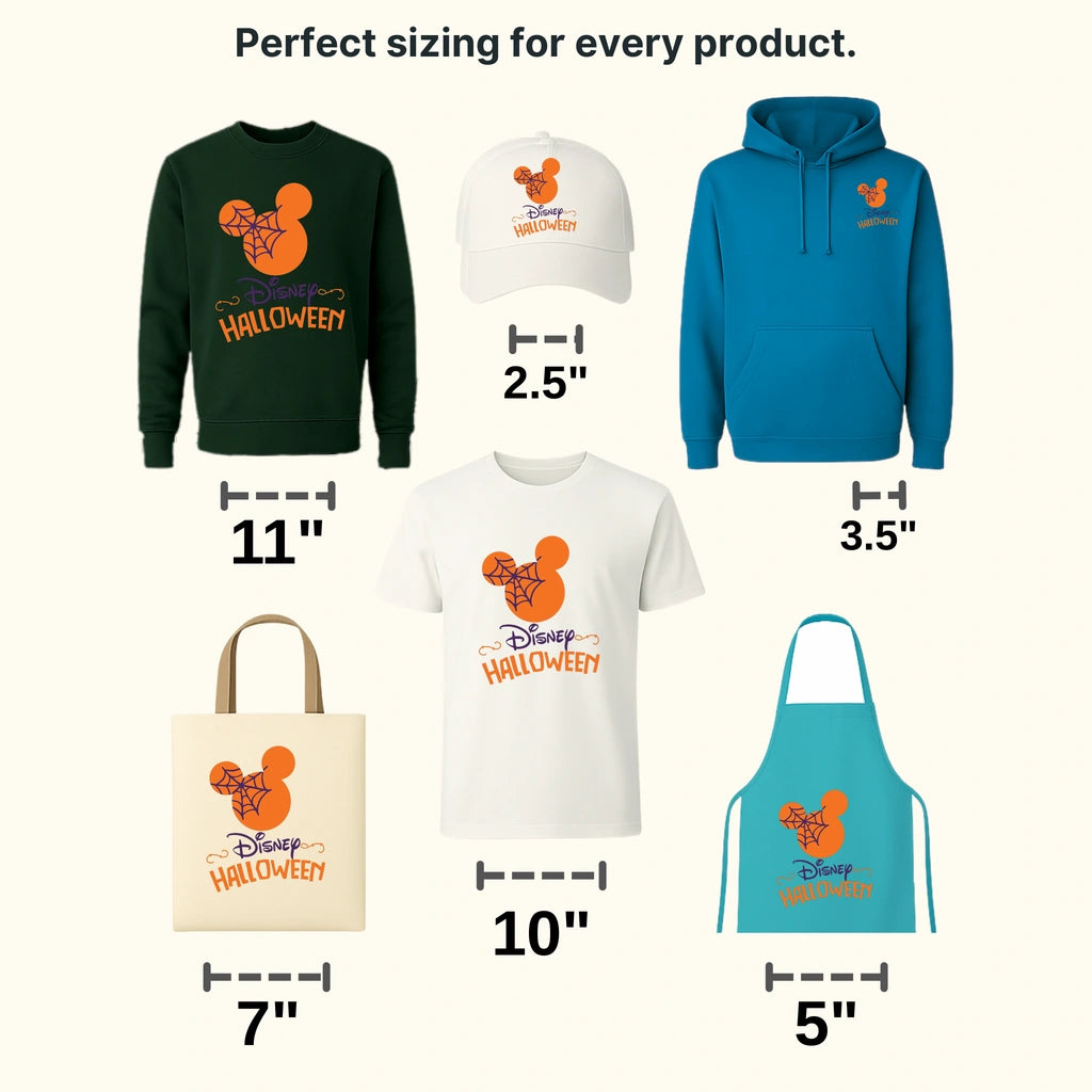 Halloween Minnie- Mickey Spider Wep Head Design - DTF heat transfer - transferlegend