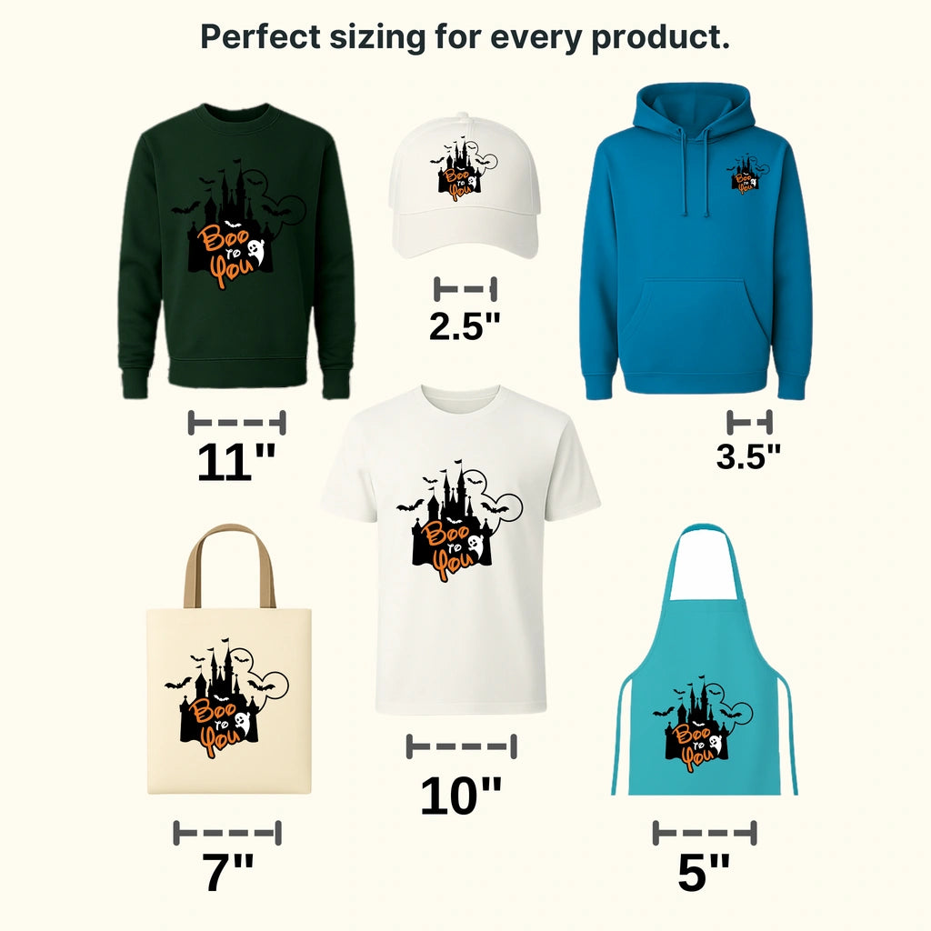 Halloween Castle Boo To You Design - DTF heat transfer - transferlegend