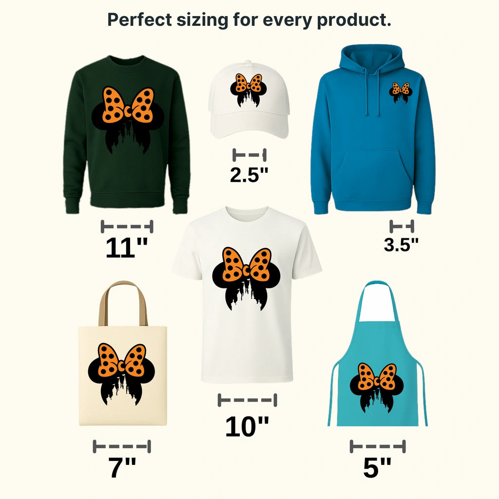 Halloween Minne Head Castle Design - DTF heat transfer - transferlegend