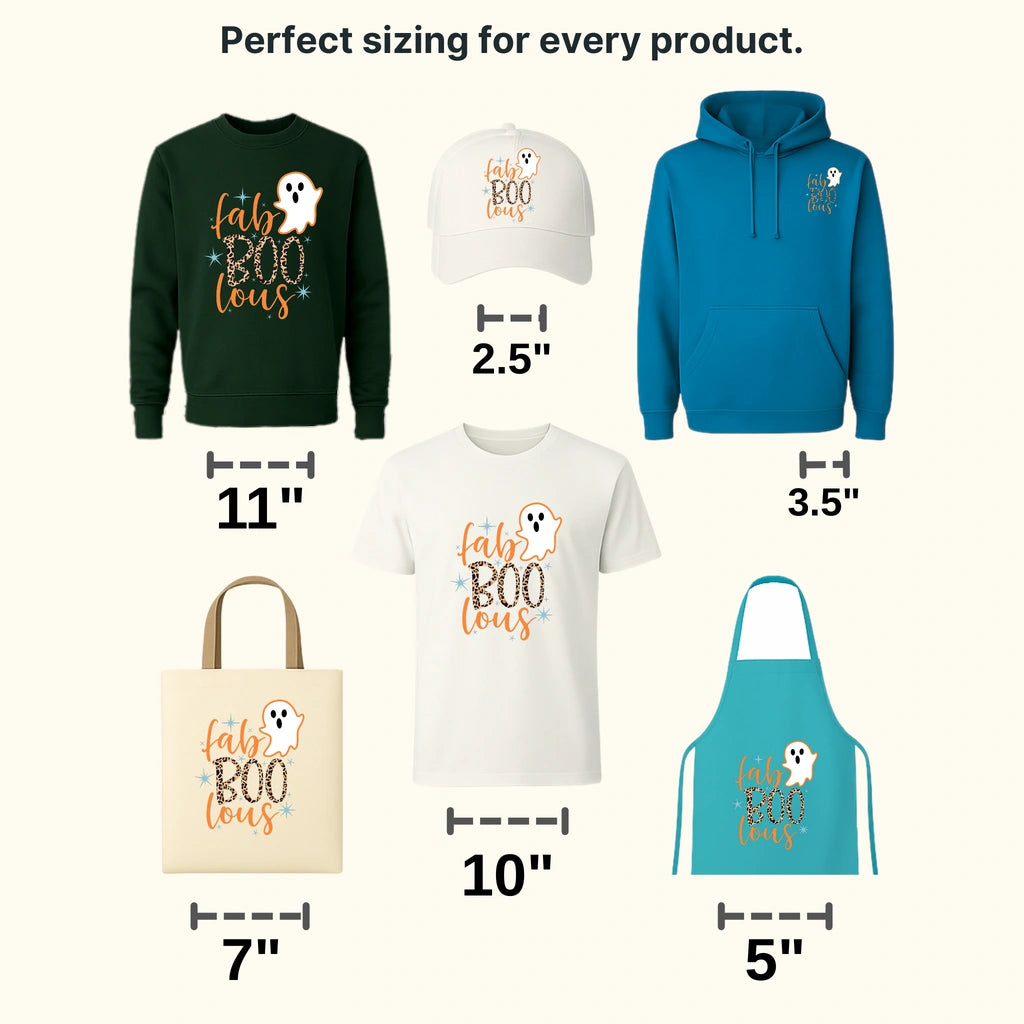 Halloween Fablous Boo Ghost Design - DTF heat transfer - transferlegend