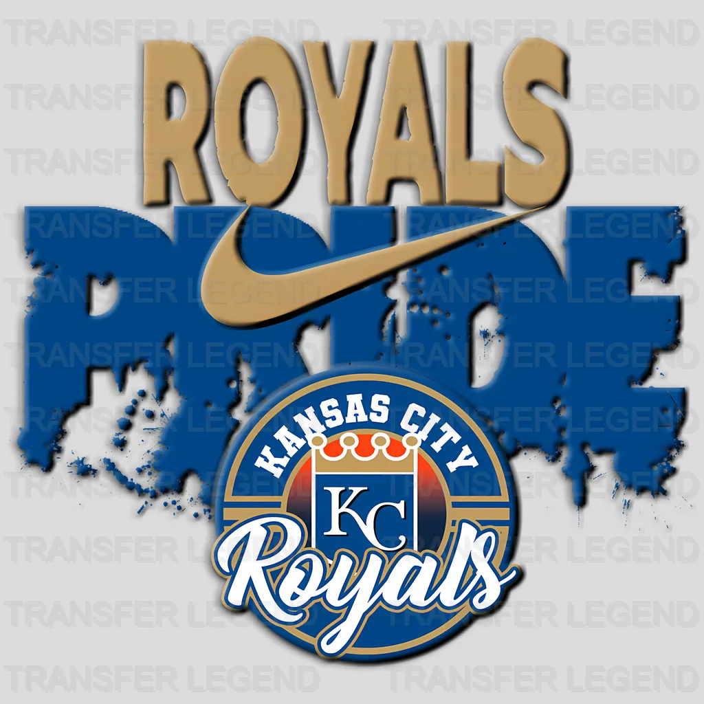 Kansas City Royals MLB Classic Shield Logo Badge - DTF Iron On Transfer
