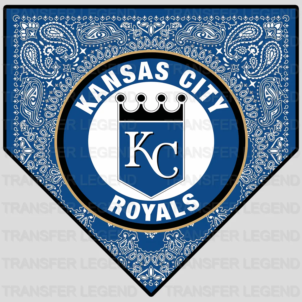 Kansas City Royals MLB Diamond Shape Logo Emblem - DTF Iron On Transfer