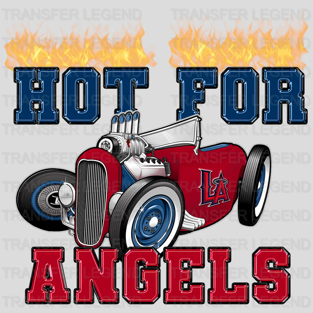 Los Angeles Angels MLB Red Hair Gothic Girl Illustration - DTF Iron On Transfer