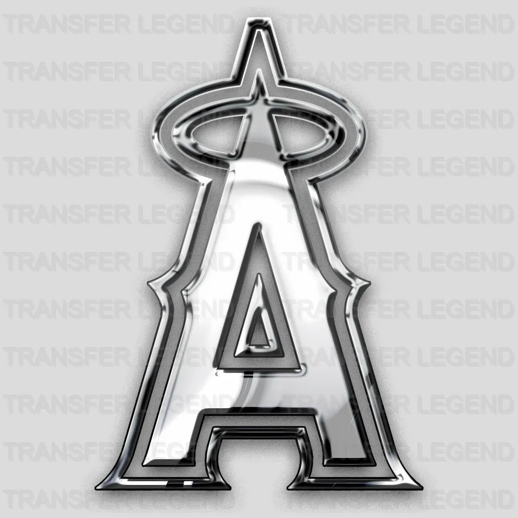 Los Angeles Angels MLB Silver Halo A Logo - DTF Iron On Transfer