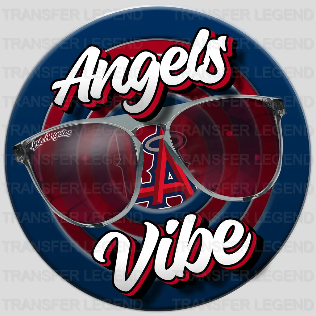 Los Angeles Angels MLB Vibe DTF Iron On Transfer