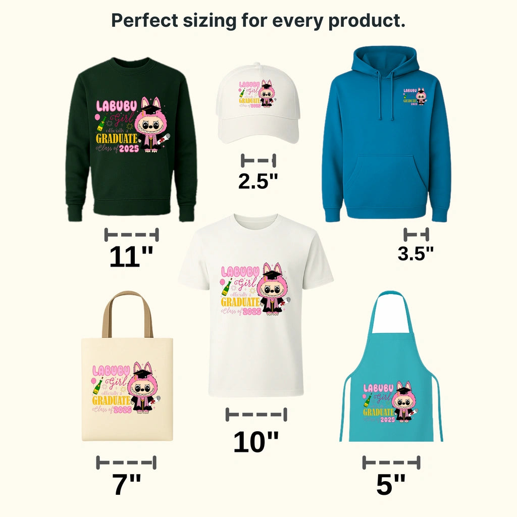Class of 2025 Labubu Design - DTF Heat Transfers
