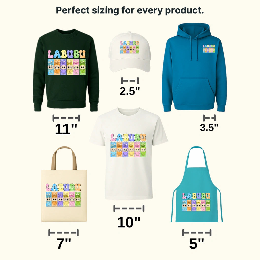 Ladys Time Labubu Design - DTF Heat Transfers