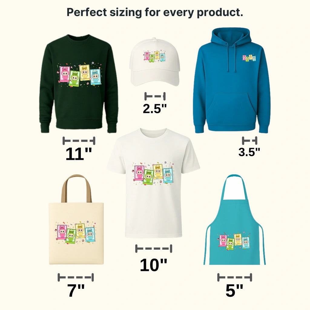 Four Carts Labubu Design - DTF Heat Transfers