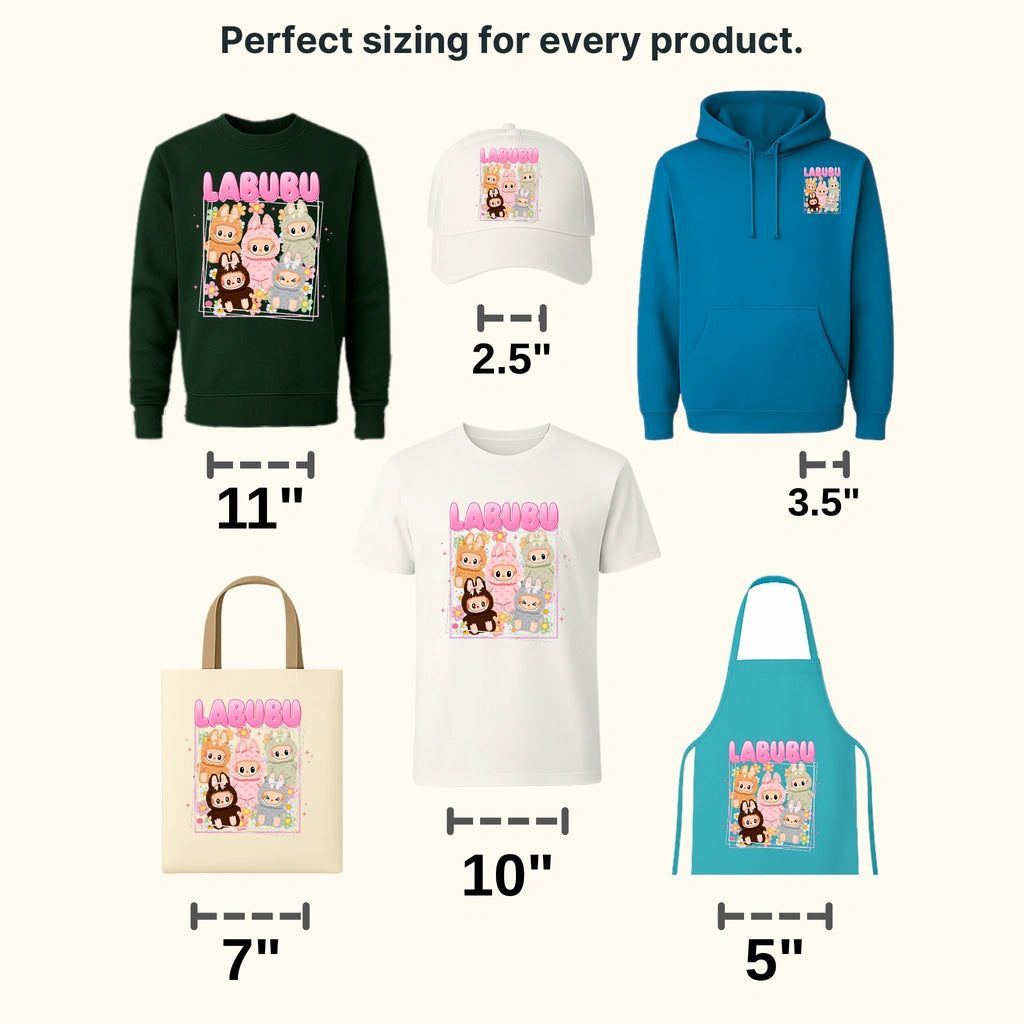 Family Time Labubu Design - DTF Heat Transfers