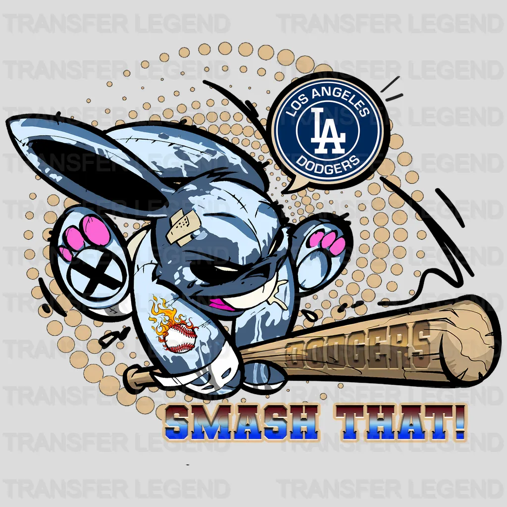 Los Angeles Dodgers MLB Chasing Mascot Cartoon Graphic - DTF Iron On Transfer