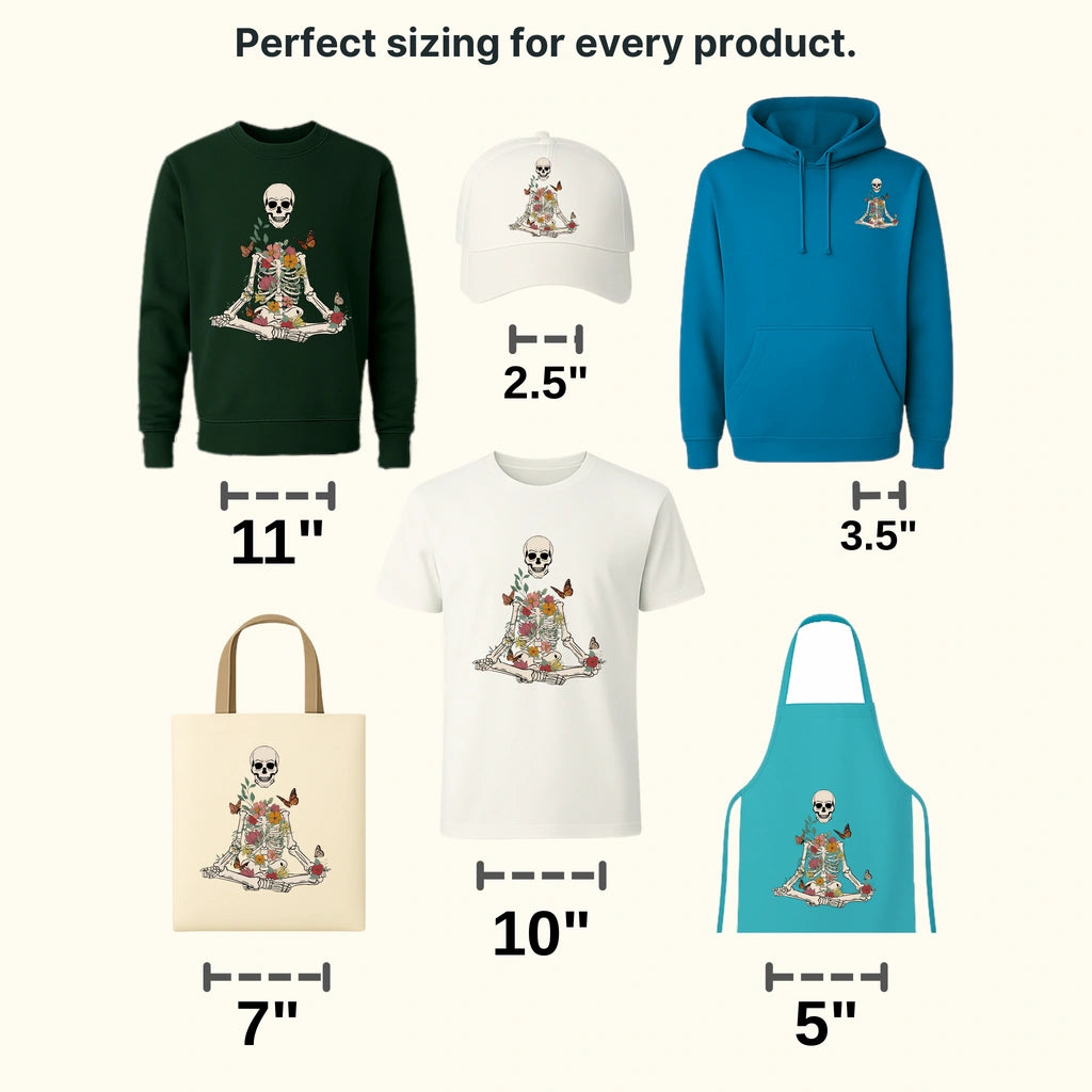 Vintage Anatomy With Skeleton And Skull - Skeleton Yoga - Motivational - Inspirational Design - DTF heat transfer - transferlegend