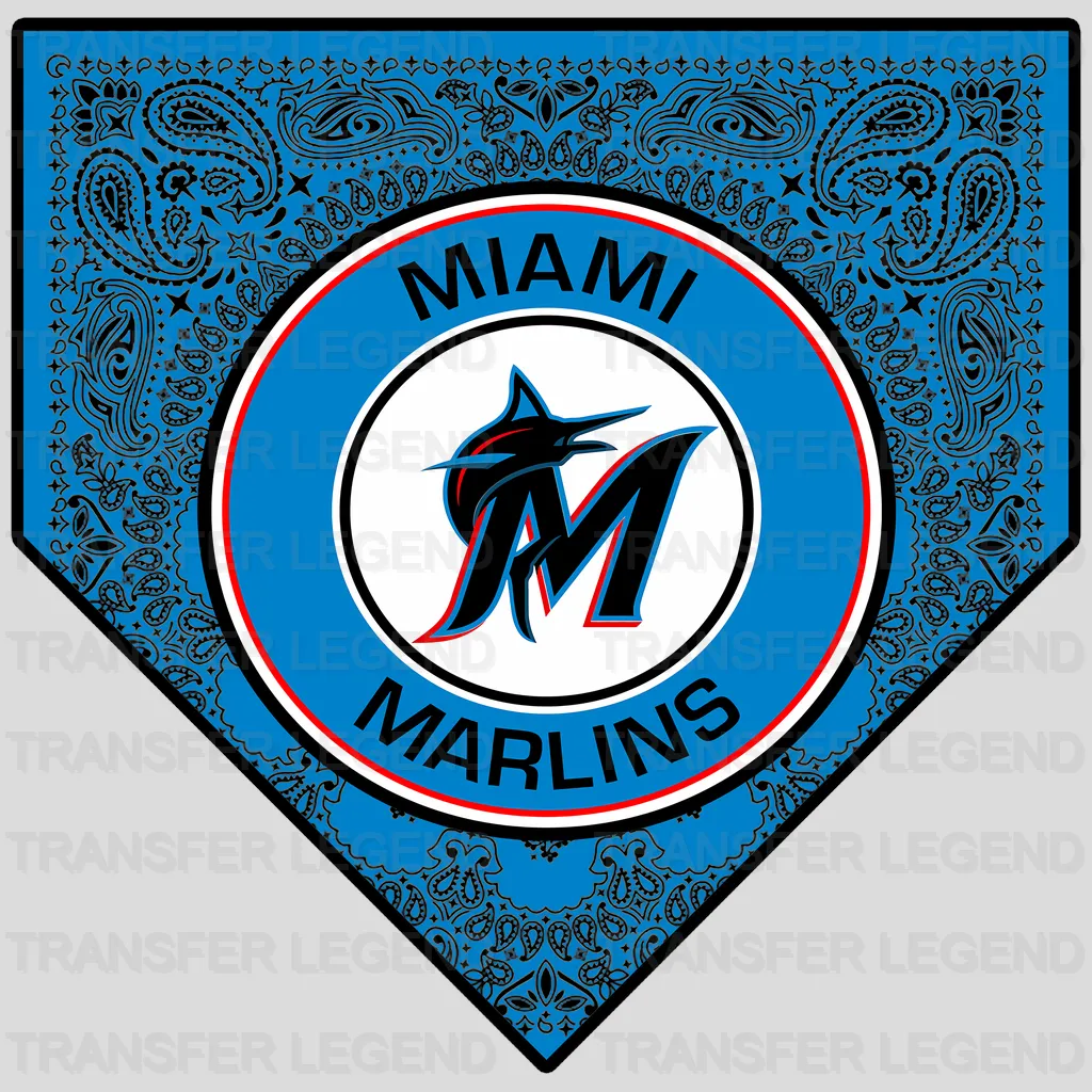 Miami Marlins MLB Diamond Shape Logo Emblem - DTF Iron On Transfer