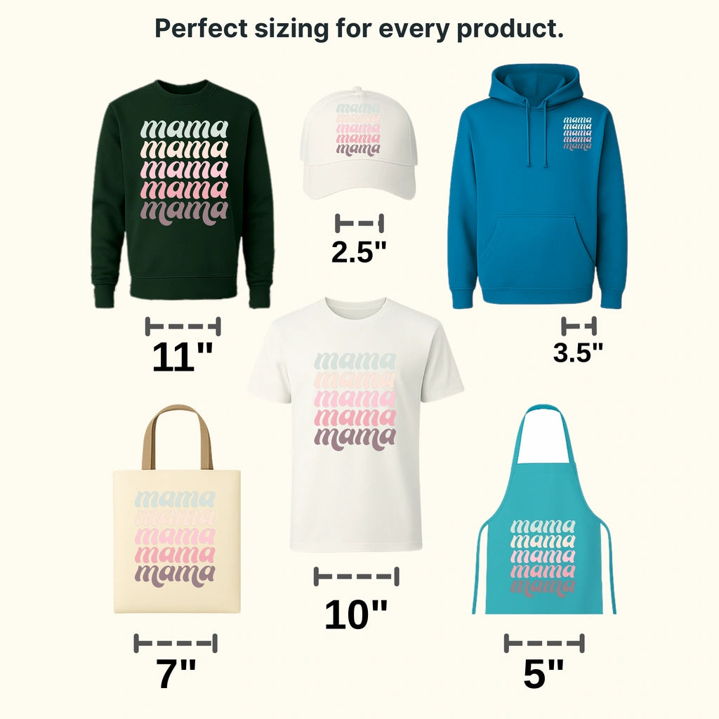 Retro Stacked Mama - Mothers Day - Funny Mom - Design - DTF heat transfer - transferlegend