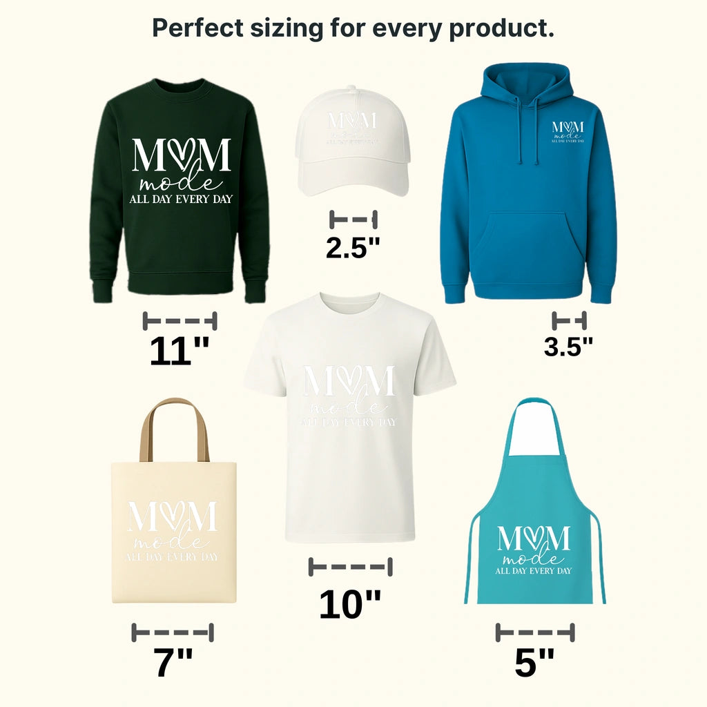Mom Mode All Day Every Day - Trendy - Funny Mom Sayings - Hardworking Mom Design - DTF heat transfer - transferlegend