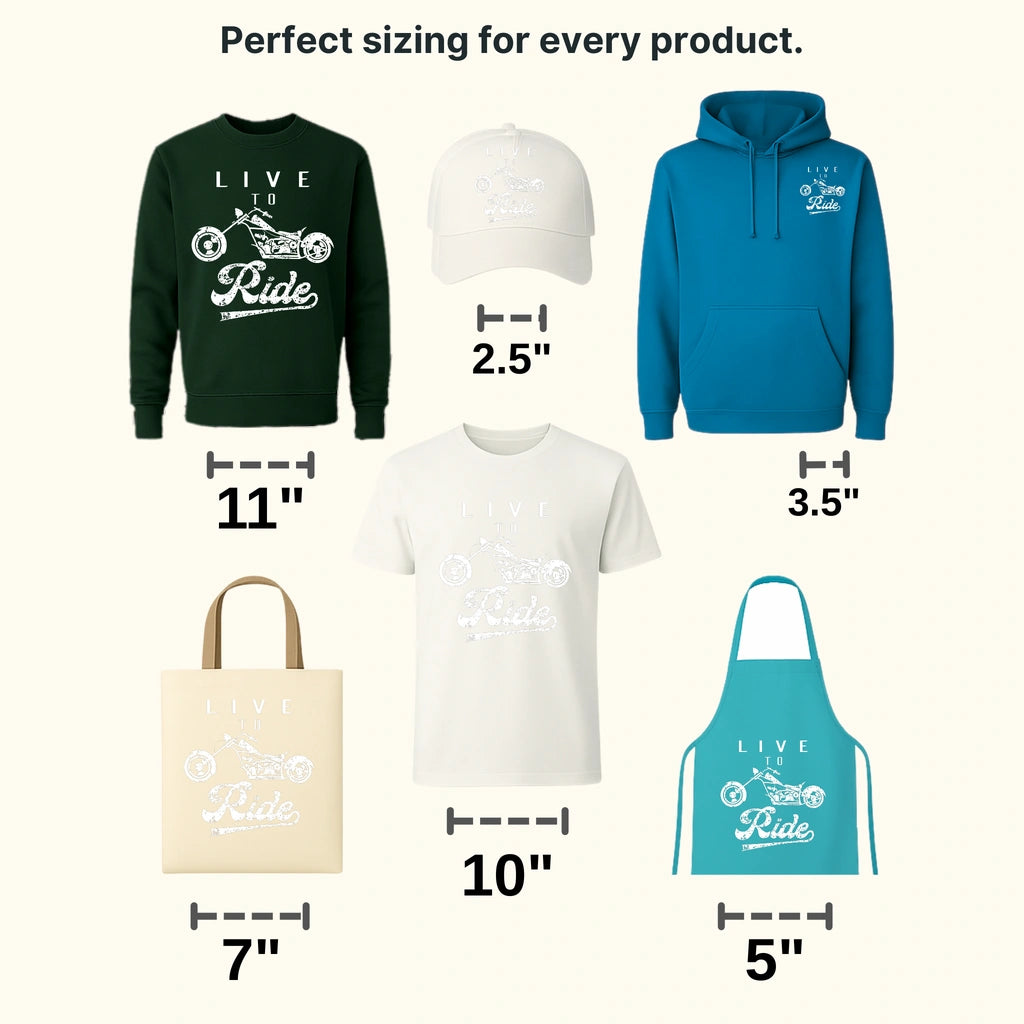 Live To Ride - Motocycle Design DTF Heat Transfer - transferlegend